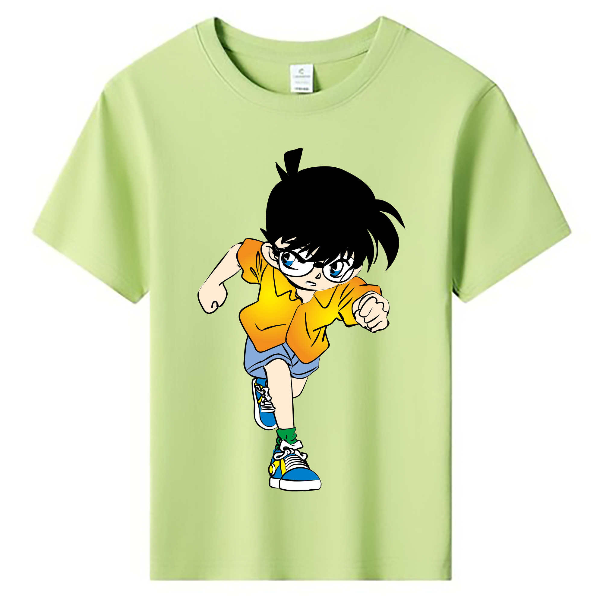 （画像用） 名探偵コナン 江戸川 コナン Detective Conan Conan Edogawa 綿100％キッズTシャツ（フロントプリント）